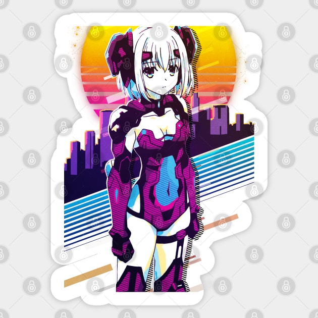 Date A Live Origami Tobiichi Sticker by 80sRetro